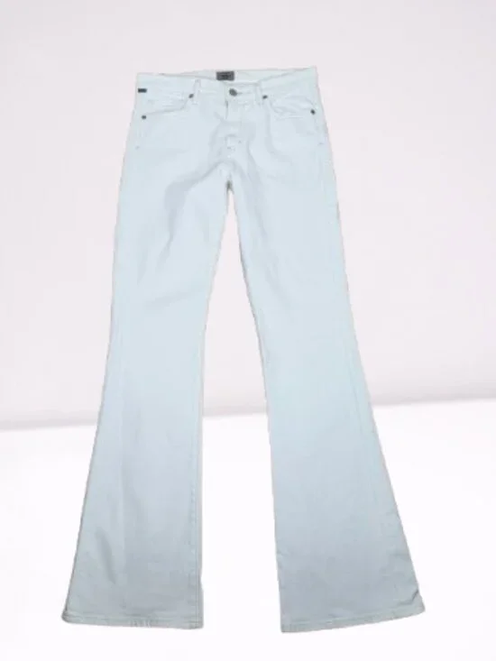 Citizen of Humanity Mid Rise Emannuelle Slim Boot Stretch Jeans Size 28x33 White - Picture 3 of 13